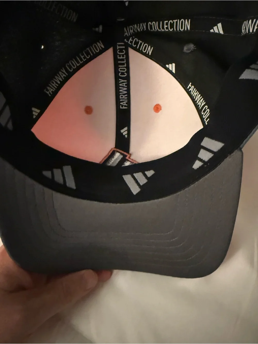 Adidas Orange and Black Structured Logo Cap